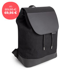 Backpack with flap black